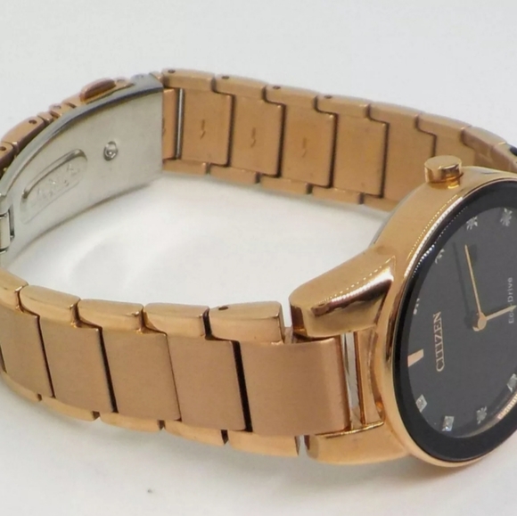 ***NEW*** Citizen Axiom Eco-Drive Diamond Rose Gold Tone Ladies Watch - Picture 4 of 9